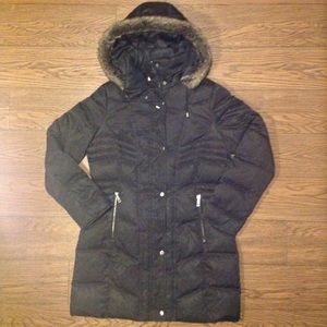 Kenneth Cole long black puffer coat